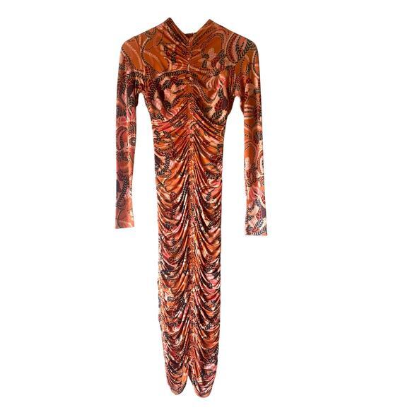 A.L.C. Ansel Long‑Sleeve Ruched Bodycon Midi Dress - Picture 11 of 14